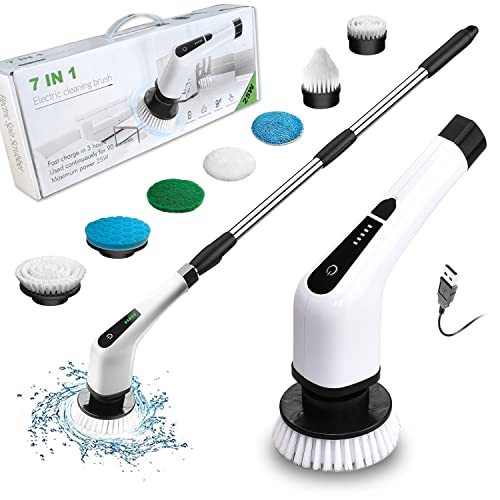 power-mops Electric Spin Scrubber, FARI Cordless Cleaning Bru