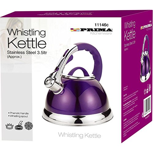 purple-kettles Prima Stainless Steel Whistling Kettle Purple