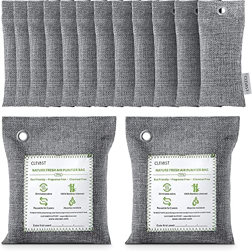 radiator-air-fresheners CLEVAST Bamboo Charcoal Air Purifying Bags (50g*12