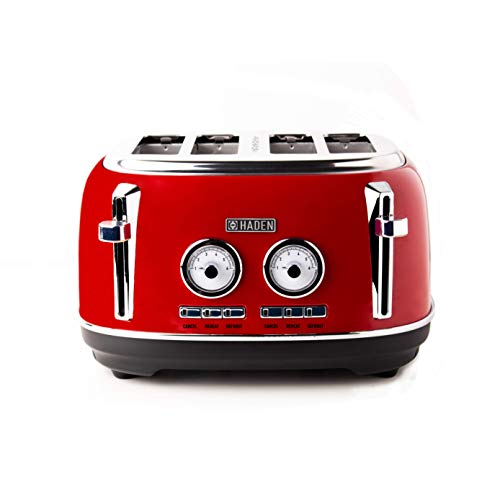 red-kettle-and-toaster-sets Haden Jersey Toaster – Retro Electric Stainless-