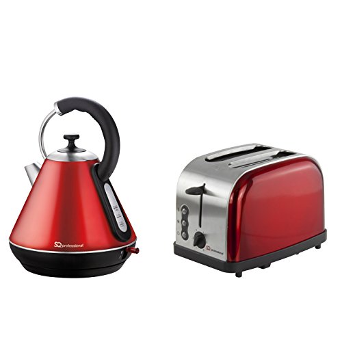 red-kettle-and-toaster-sets SQ Professional Gems Range Legacy Cordless Kettle
