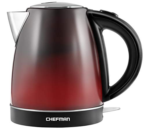 red-kettles Chefman Colour-Changing Electric Kettle with Auto