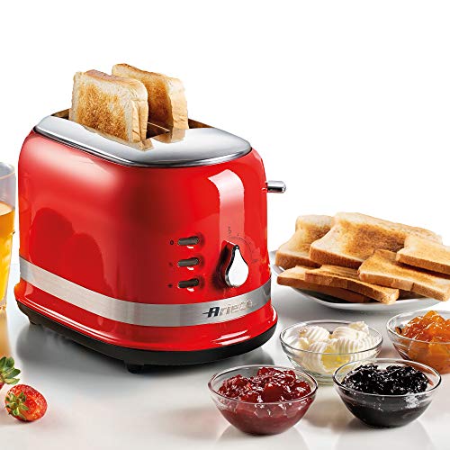 red-toasters Ariete 0149R Moderna 2 Slice Toaster, Defrost, Hea