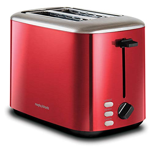 red-toasters Morphy Richards 222066 Red Equip 2 Slice Stainless