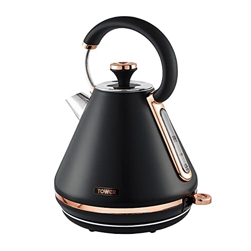 rose-gold-kettles Tower T10044RG Cavaletto Pyramid Kettle with Fast