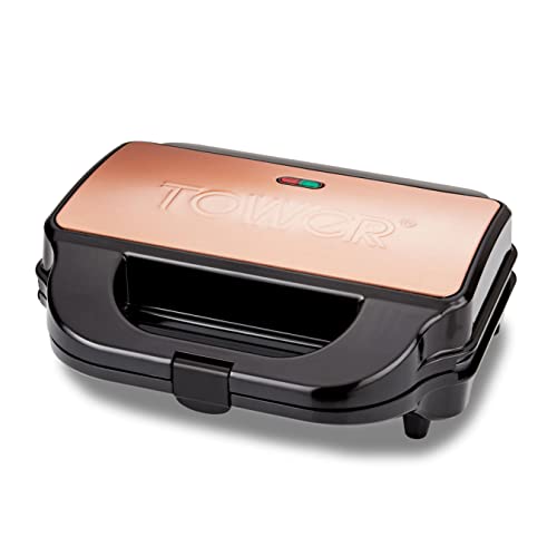 rose-gold-toasters Tower T27032RG Sandwich Maker, 900 W, Rose Gold