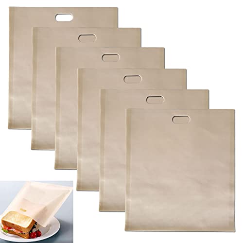 sandwich-toaster-bags 6 Pack Toaster Bags Reusable, Perfect for Grilled
