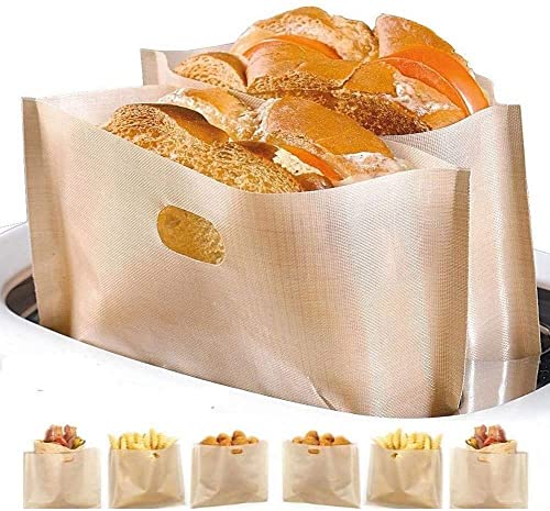 sandwich-toaster-bags Reusable Toaster Bags 2pcs Non-Stick Toasted Sandw