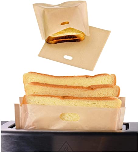 sandwich-toaster-bags Toaster Bags Reusable Nonstick Grilled Cheese Sand