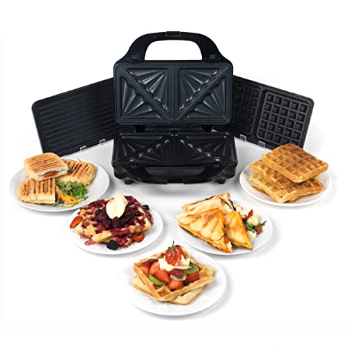 sandwich-toasters-with-removable-plates Salter® EK2143 Deep Fill 3-in-1 Snack Maker, Inte