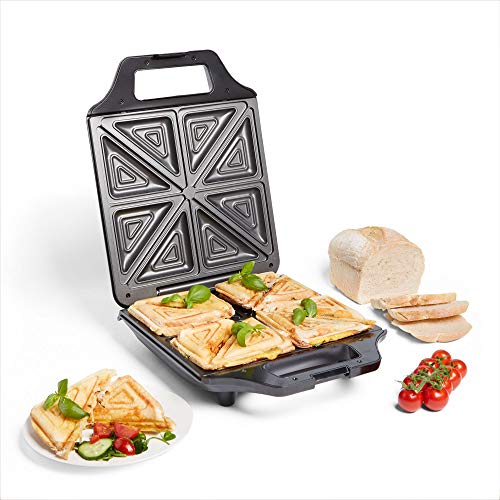 sandwich-toasters-with-removable-plates VonShef Sandwich Toaster 4 Slice – Toastie Maker