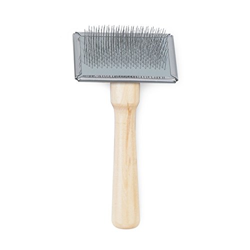sheepskin-brushes Heritage Wood Handle Soft Slicker Brush Small
