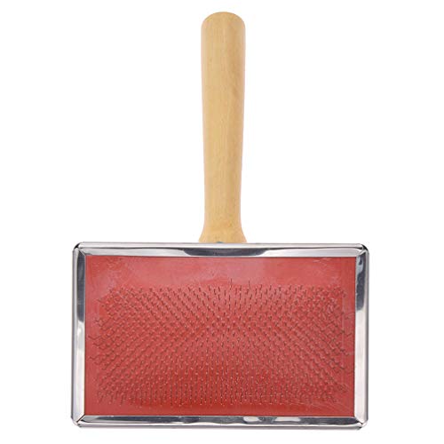 sheepskin-brushes Kesheng Sheepskin Rug Brush Comb with Wooden Handl