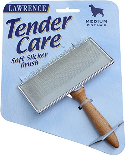 sheepskin-brushes LAWRENCE Tender Care Slicker Brush, Medium