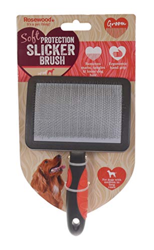 sheepskin-brushes Rosewood Soft Protection Salon Grooming Slicker Br