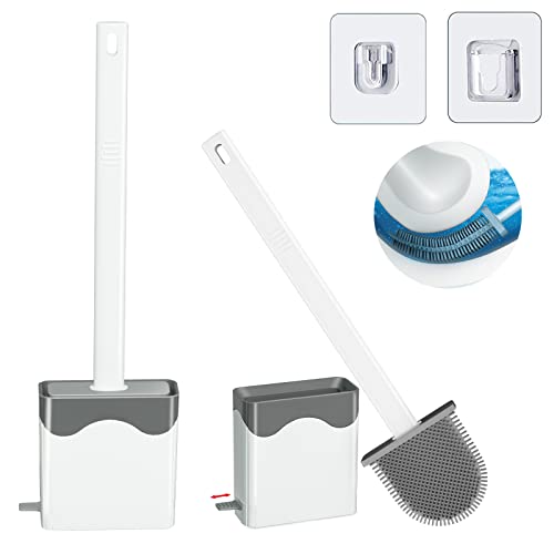 silicone-toilet-brushes Silicone Toilet Brush, 2 Pack Deep Cleaning Bowl B