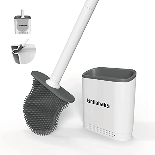 silicone-toilet-brushes Toilet Brush,Deep Cleaner Silicone Toilet Brush an