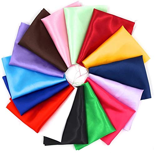 silk-cloths RayLineDo® 15pcs 25 * 20cm Silky Satin Patchwork