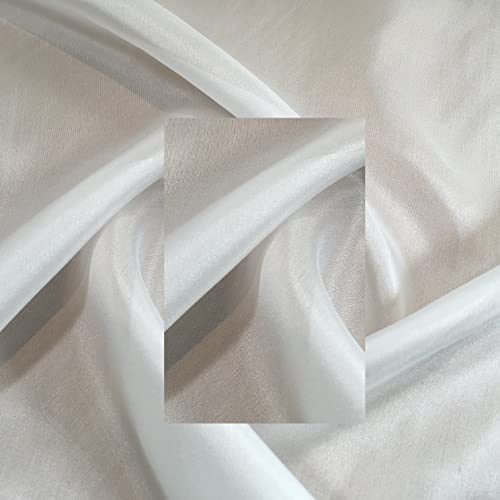 silk-cloths White 100% Silk Habotai Chinese Silk Lightweight U