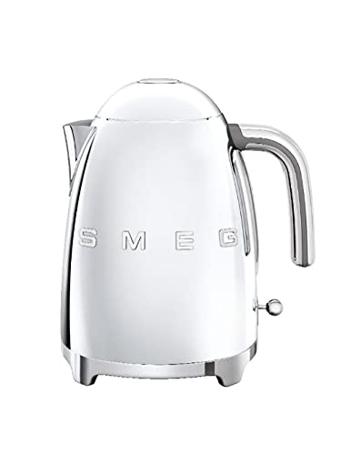 silver-kettles Smeg KLF03SSUK Retro Style Kettle, Water Level Ind