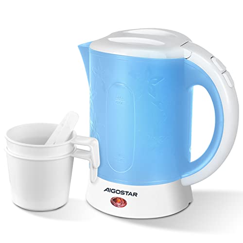 small-kettles-for-bedroom Aigostar Small Travel Kettle Electric, 650W 0.6 Li