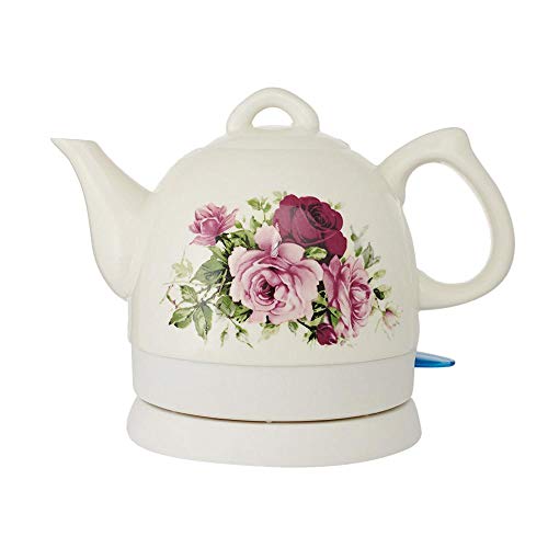 small-kettles-for-bedroom Kettle White Country Rose Ceramic Cordless Fast Bo