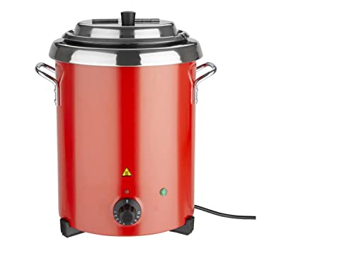 soup-kettles Buffalo GH227 Red Soup Kettle With Handles 5.7Ltr/