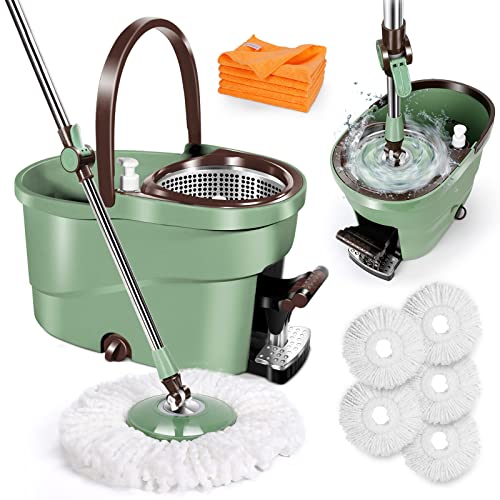 spin-mops Myiosus Mop and Buckets Sets, 6L Foot Pedal Mop Bu