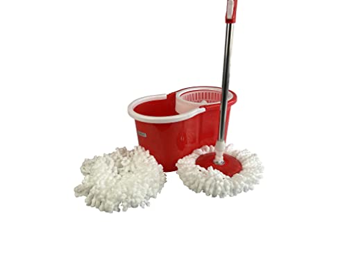 spin-mops Spin Mop And Bucket Set With 2 Super Absorbent Mic