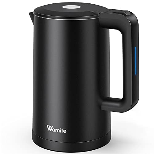 stainless-steel-kettles Wamife Electric Kettle, 1.7L Double Wall Cool Touc
