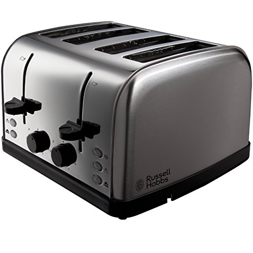 stainless-steel-toasters Russell Hobbs 18790 Futura 4-Slice Toaster, 1500 W