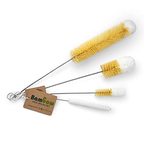 straw-brushes Bottle Brush set | 4 Cleaning Brushes | Bottle Cle