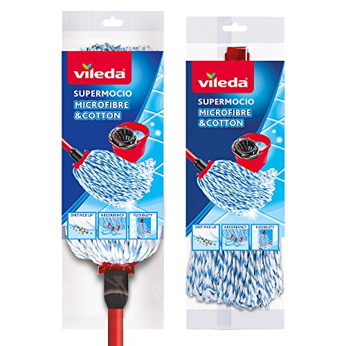 string-mops Vileda SuperMocio Microfibre and Cotton Mop with E