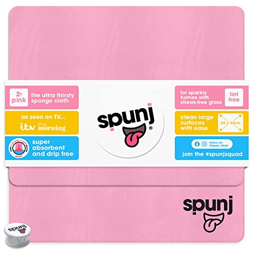 super-absorbent-cloths 2pk spunj The Ultra Thirsty Sponge Cloth Pink | Su