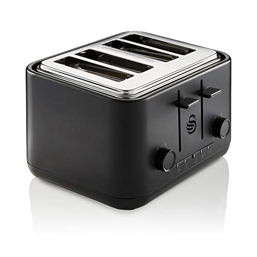 swan-toasters Swan Stealth 4 Slice Toaster, Cancel, Reheat and D