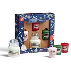 the-best-candle-gift-sets Yankee Candle Gift Set | 3 Votive Candles & 1 Small Jar Candle | Countdown to Christmas Collection