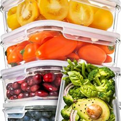 the-best-glass-meal-prep-containers Glass Food Containers With Lids (5 Pack 850 ml) Airtight Glass Meal Prep Containers - Glass Containers With Lids Glass Storage Containers With Lids - Food Prep Container Glass Food Storage Containers