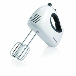the-best-hand-whisk Morphy Richards 400510 Hand Mixer Electric Whisk with 2 Stainless Steel Beaters, 5 Speed Selection, with Turbo Boost Button, Ejection Button, 250 W, White