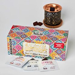 the-best-incense-gift-sets Dukhni Oud Bakhoor (عود بخور) Incense Variety Box (20 Pieces) & Rainbow Exotic Bakhoor Burner - Gift Set & Starter Kit.Perfect for Namaaz, Indoors, Meditation, Relaxation, Unwinding, Chanting, Peace