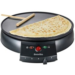 the-best-pancake-makers Breville Traditional Crêpe Maker | 12-Inch (30cm) | with Wooden Spreader & Recipe Booklet for Dosa, Roti, Tortilla & More [VTP130]