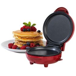 the-best-pancake-makers Giles & Posner EK4215G Compact Mini Snack Crepe Maker Grill, 550 W, 11.5cm Plate, Make Toasted Sandwiches, Pancakes, Cake Pops, Eggs, Burgers, Cookie Dough & More, Perfect for Parties & Family Cooking