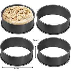 the-best-pancake-moulds Non Stick Crumpet Rings Set of 4 - Large Cooking Rings for English Muffins Eggs Pancakes - Make Perfect Pancake Moulds – Easy to Clean Carbon Steel - Made in England and Gift Boxed