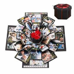 the-best-photo-gift-box Cosswe Explosion Box, Surprise Box DIY Photo Album Scrapbook Folding Gift Box Handmade Commemorative Album for Birthday Valentine's Day Wedding Memory