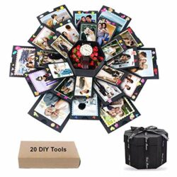 the-best-photo-gift-box Sinzau Surprise Box, DIY Photo Album for Love Memory, 20 DIY Tools, Black