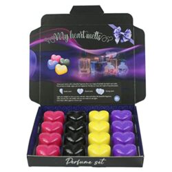 the-best-wax-melt-gift-sets Mixed Perfume Wax Melts: 16 Heart Shaped Melts in a Presentation Gift Box, 4 pcs Each of Angel, Alien, Black Opium and Creed,Vegan & Pet Friendly, Cruelty Free