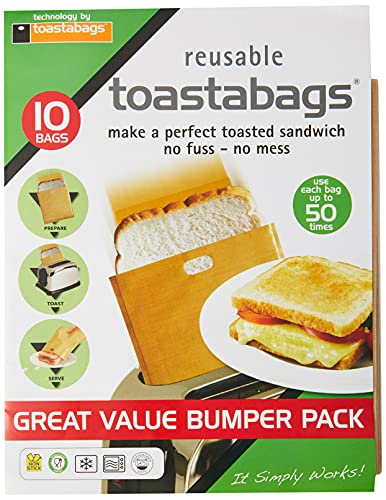toaster-bags Toastabags Toast Bags 50 use (Pack of 10), Acrylic