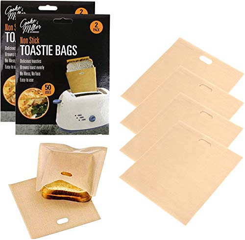 toaster-pockets 4 x REUSABLE TOASTER BAGS Non Stick Toastie Toast