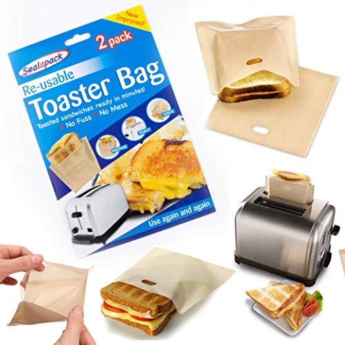 toaster-pockets Reusable Toaster Bags Non-Stick Sandwich Toaster B