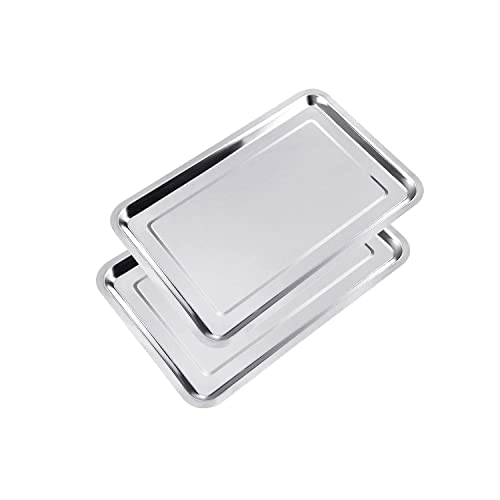 toaster-trays Orclan Stainless Steel Oven Tray, Pack of 2 Baking