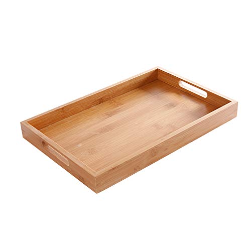 toaster-trays PURATEN Wooden Serving Tray with 2 Handles - Wood